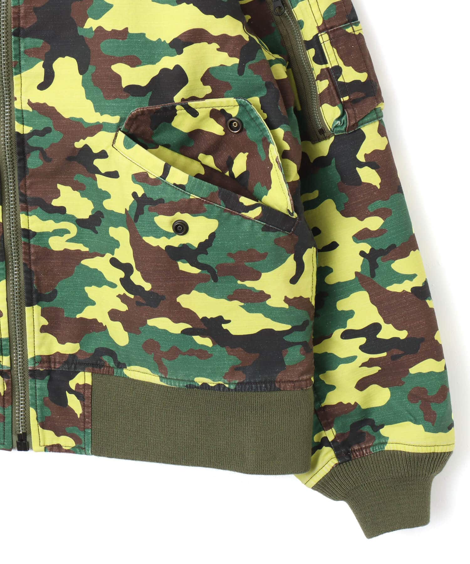 atmos Reversible Flight Jacket YELLOW CAMOUFLAGEの画像