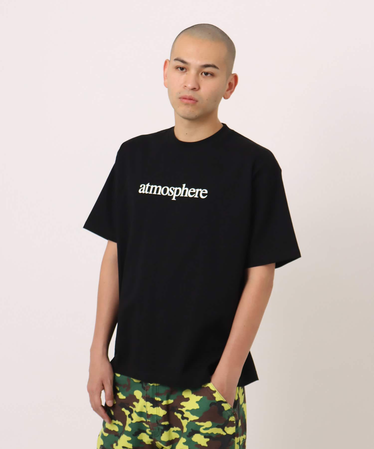 atmos atmosphere Print T-shirt BLACKの画像