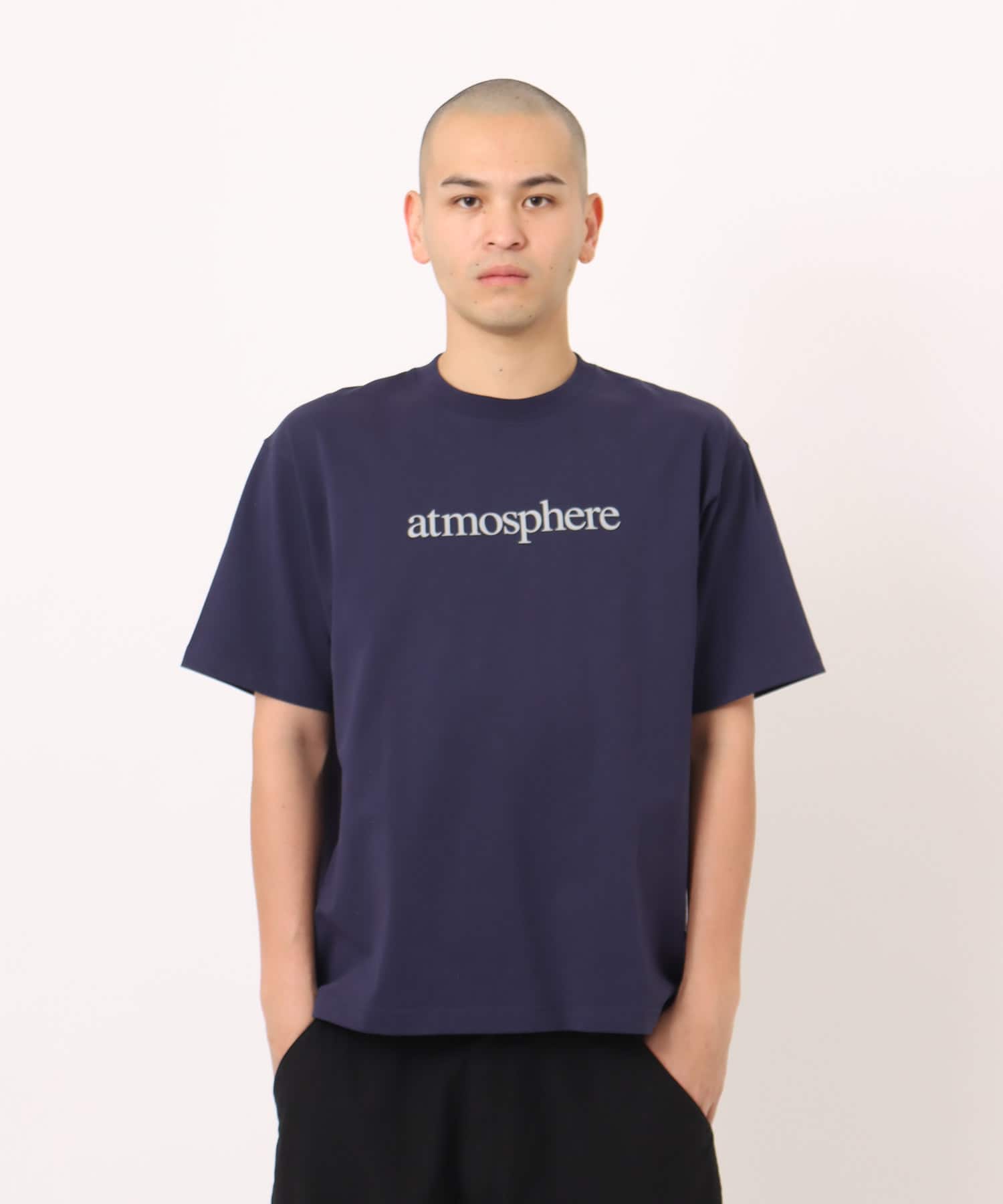 atmos atmosphere Print T-shirt NAVYの画像