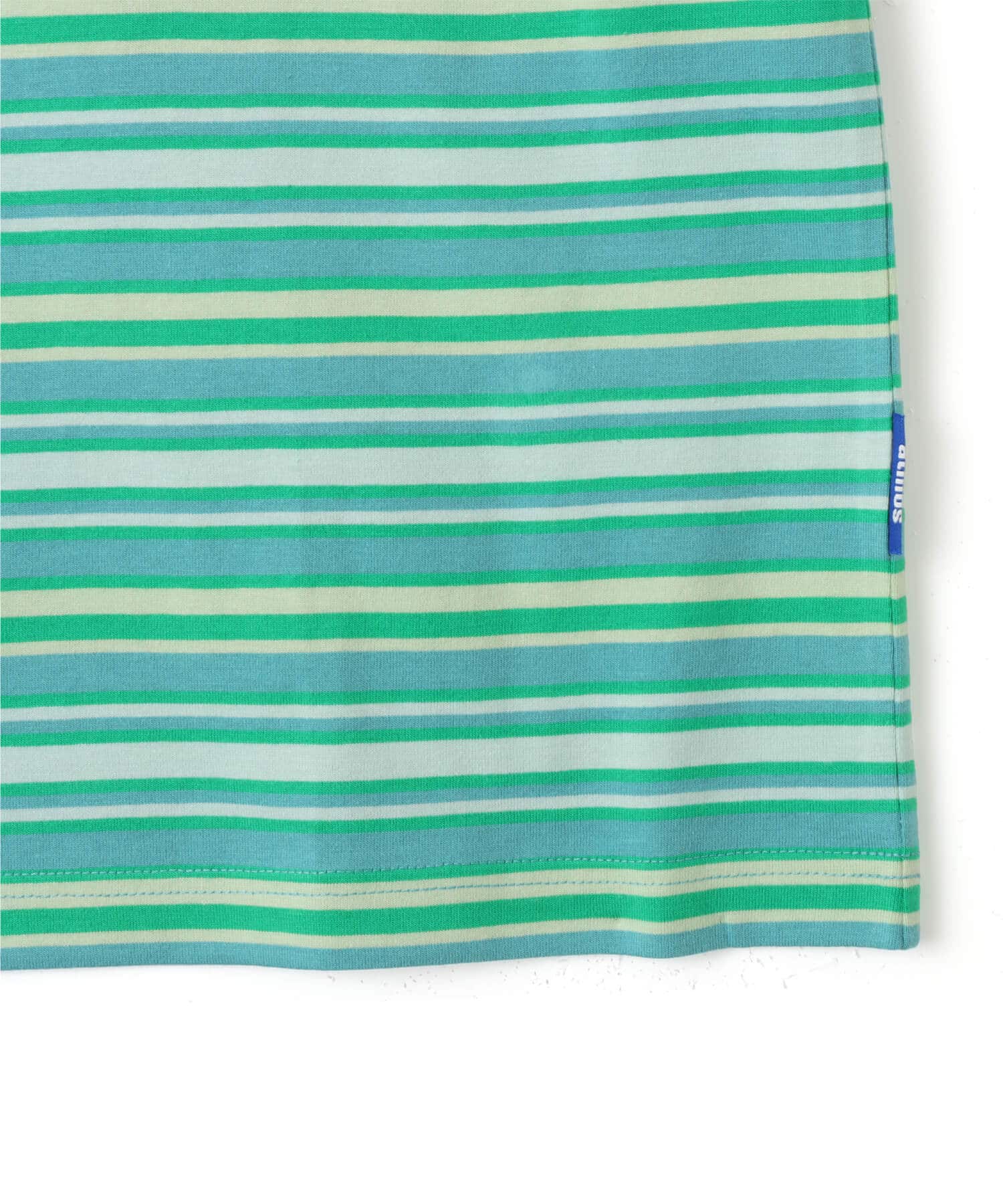 atmos Retro Colorway Border SS T-shirt GREENの画像