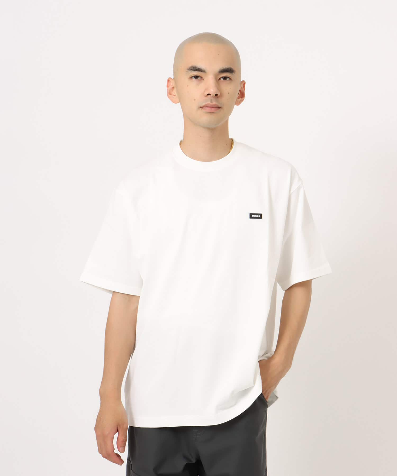 atmos Patch Logo T-Shirt WHITEの画像