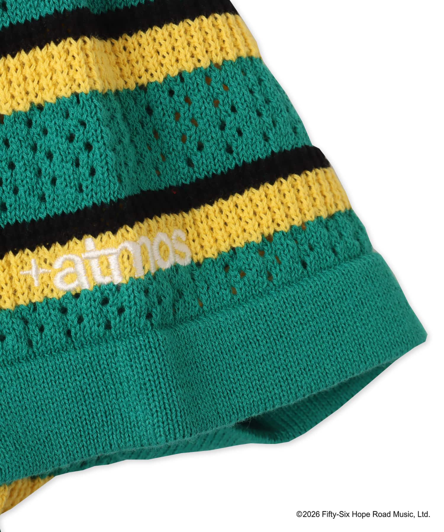 atmos x BOB MARLEY Jacquard Border Knit Polo GREENの画像