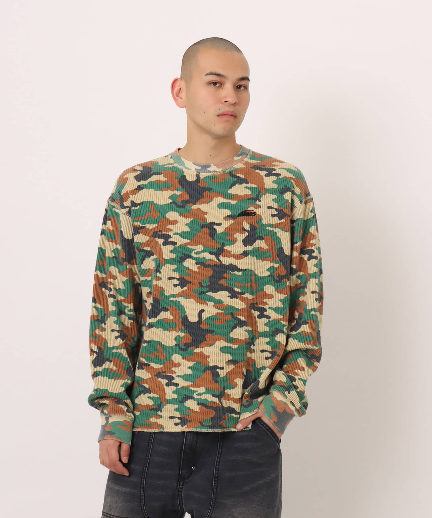 atmos Waffle LS T-shirt CAMOUFLAGEの画像