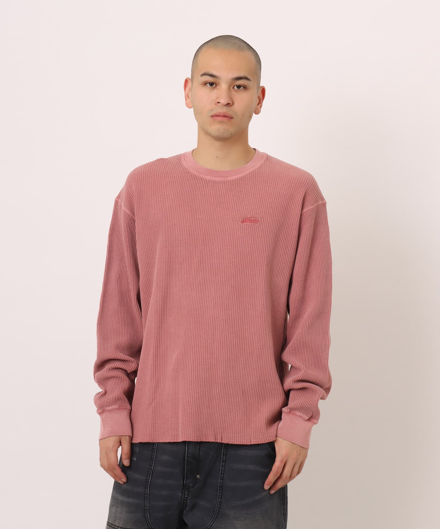 atmos Waffle LS T-shirt PINKの画像
