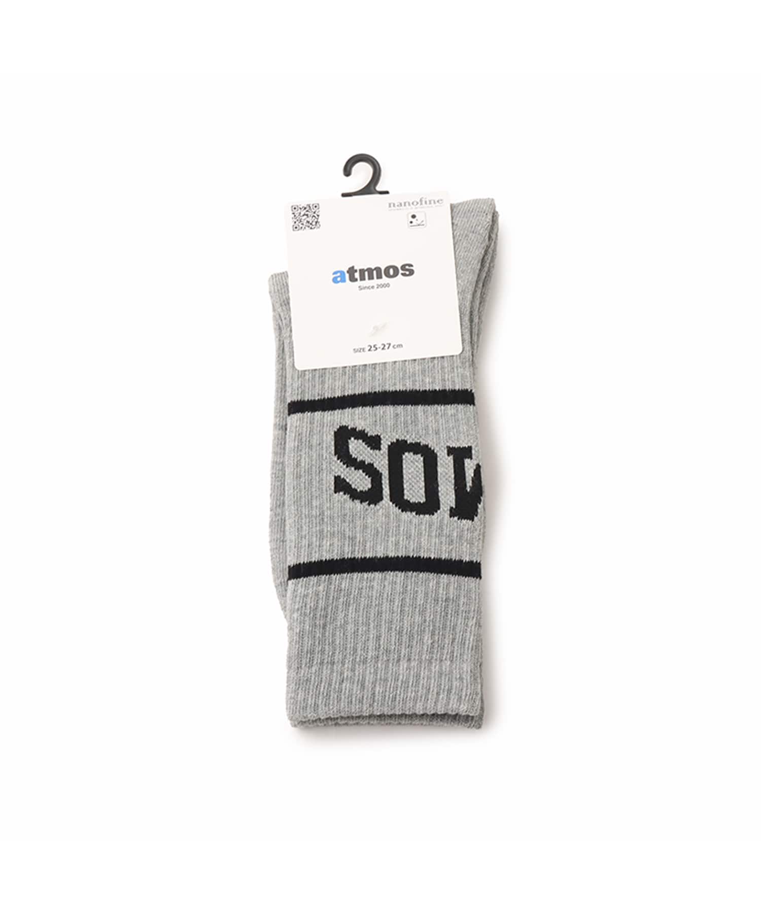 atmos College Logo Line Socks GRAYの画像