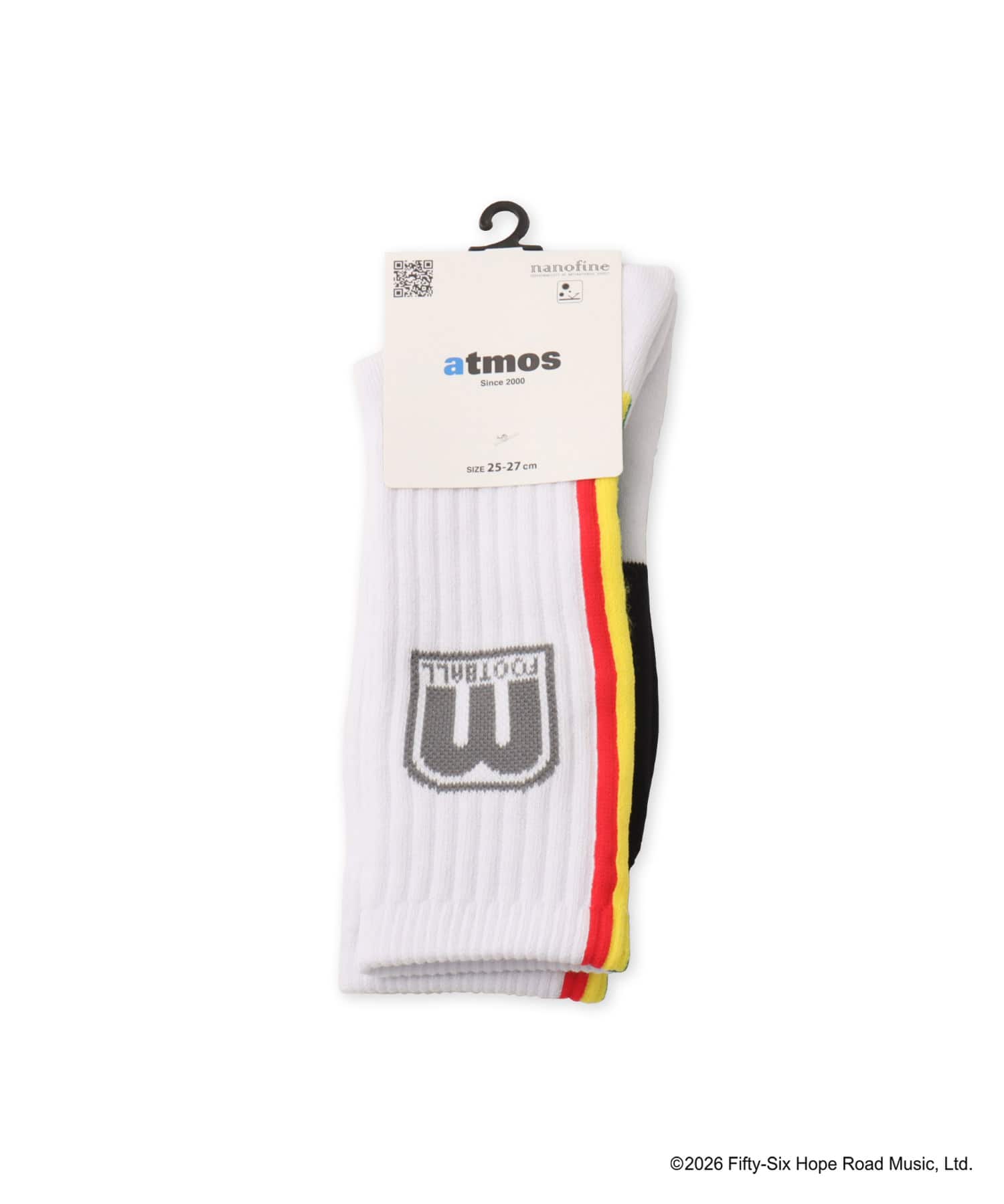 atmos x BOB MARLEY Stripe Socks BLACKの画像