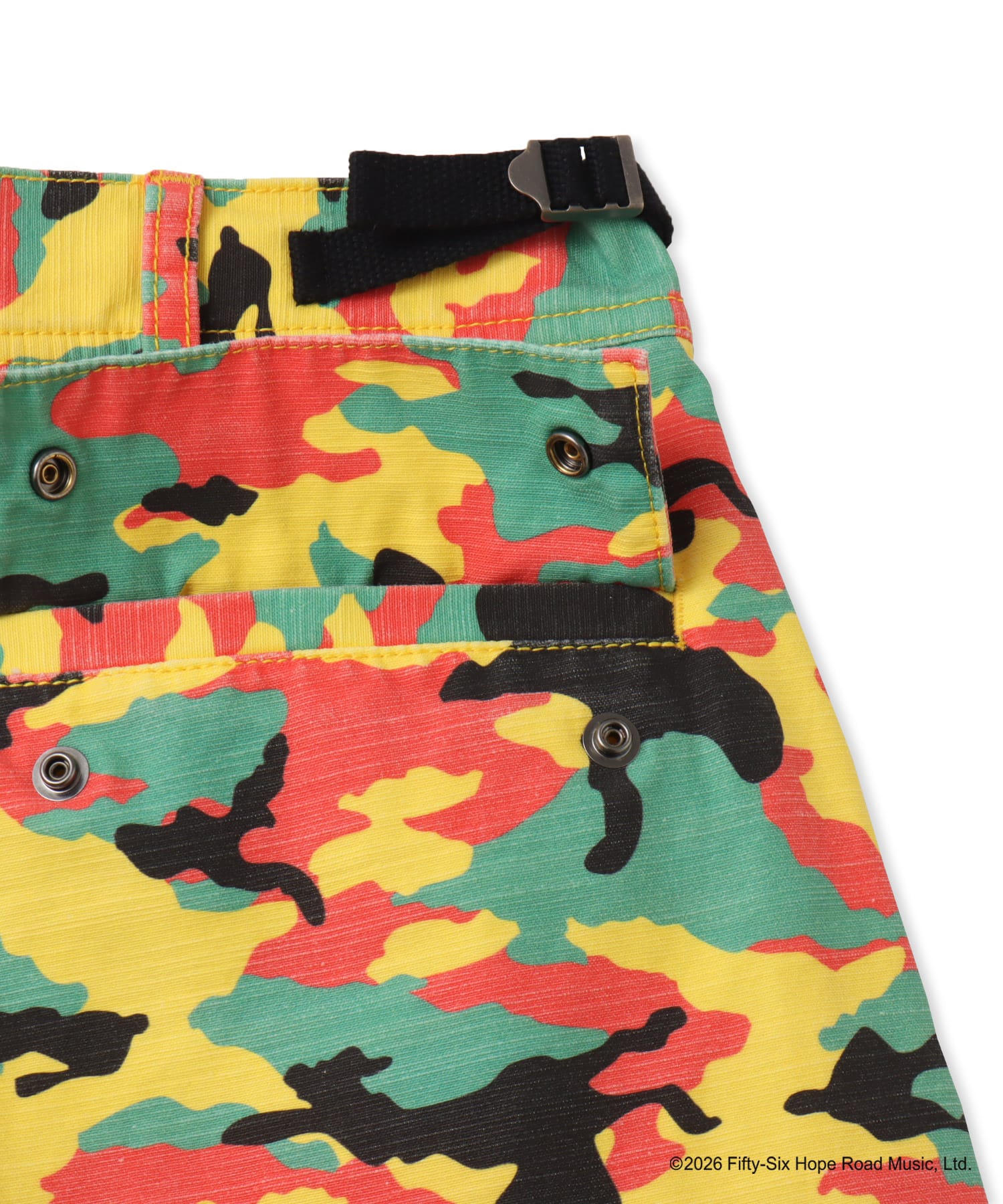 atmos x BOB MARLEY Camo Short Pants RASTA COLORの画像