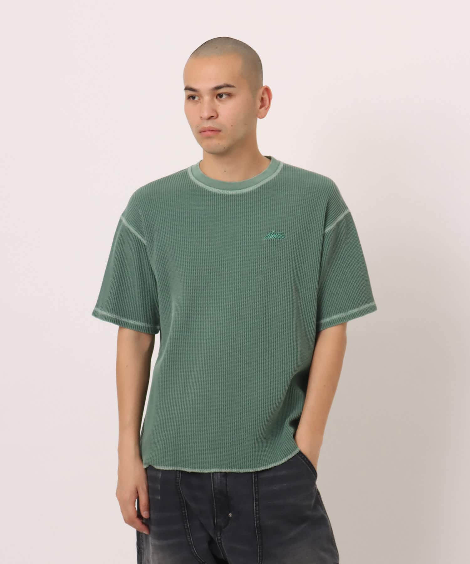 atmos Waffle SS T-shirt LIGHT GREENの画像