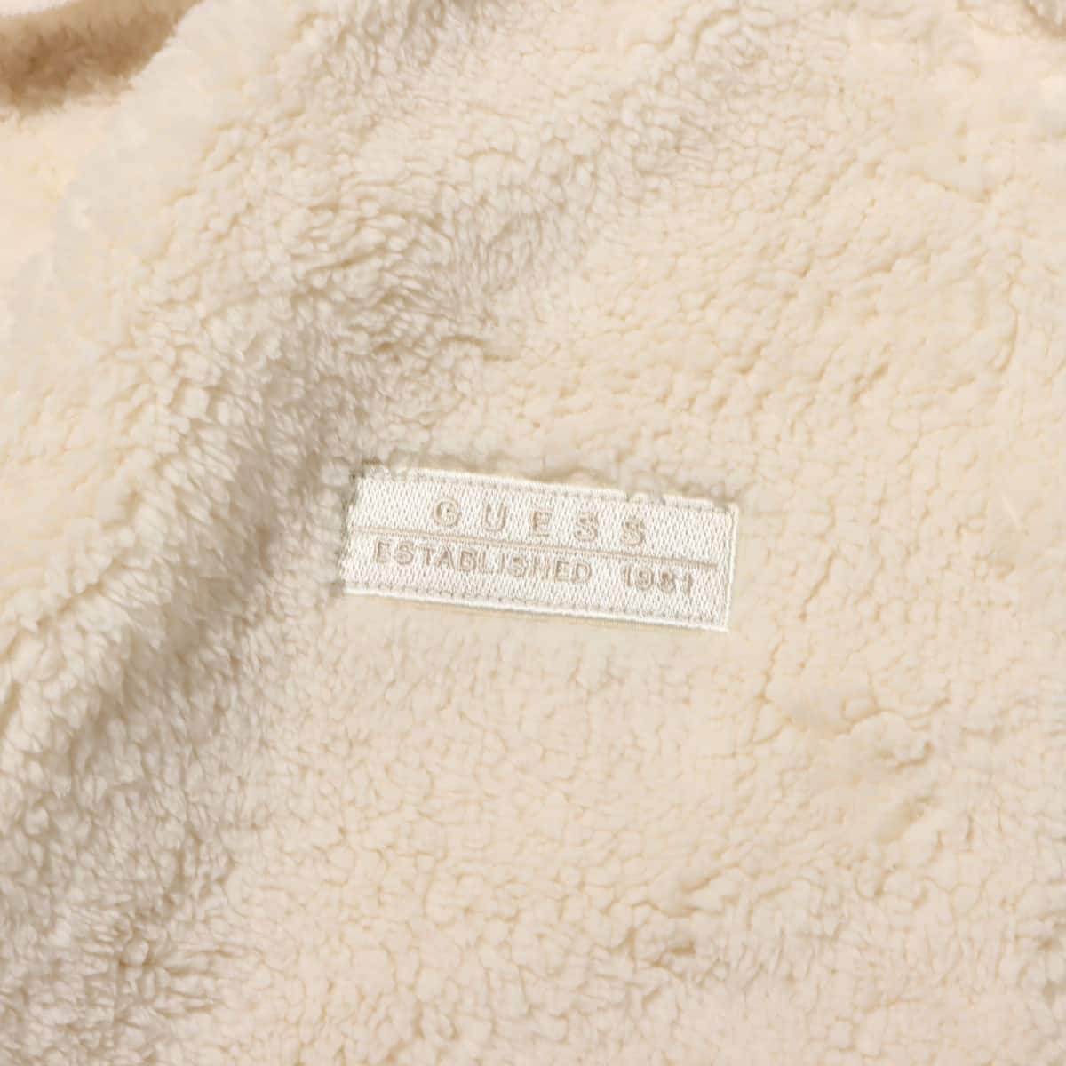 GUESS UNI HOODED ZIP-UP JACKET IVORY 20HO-Iの画像