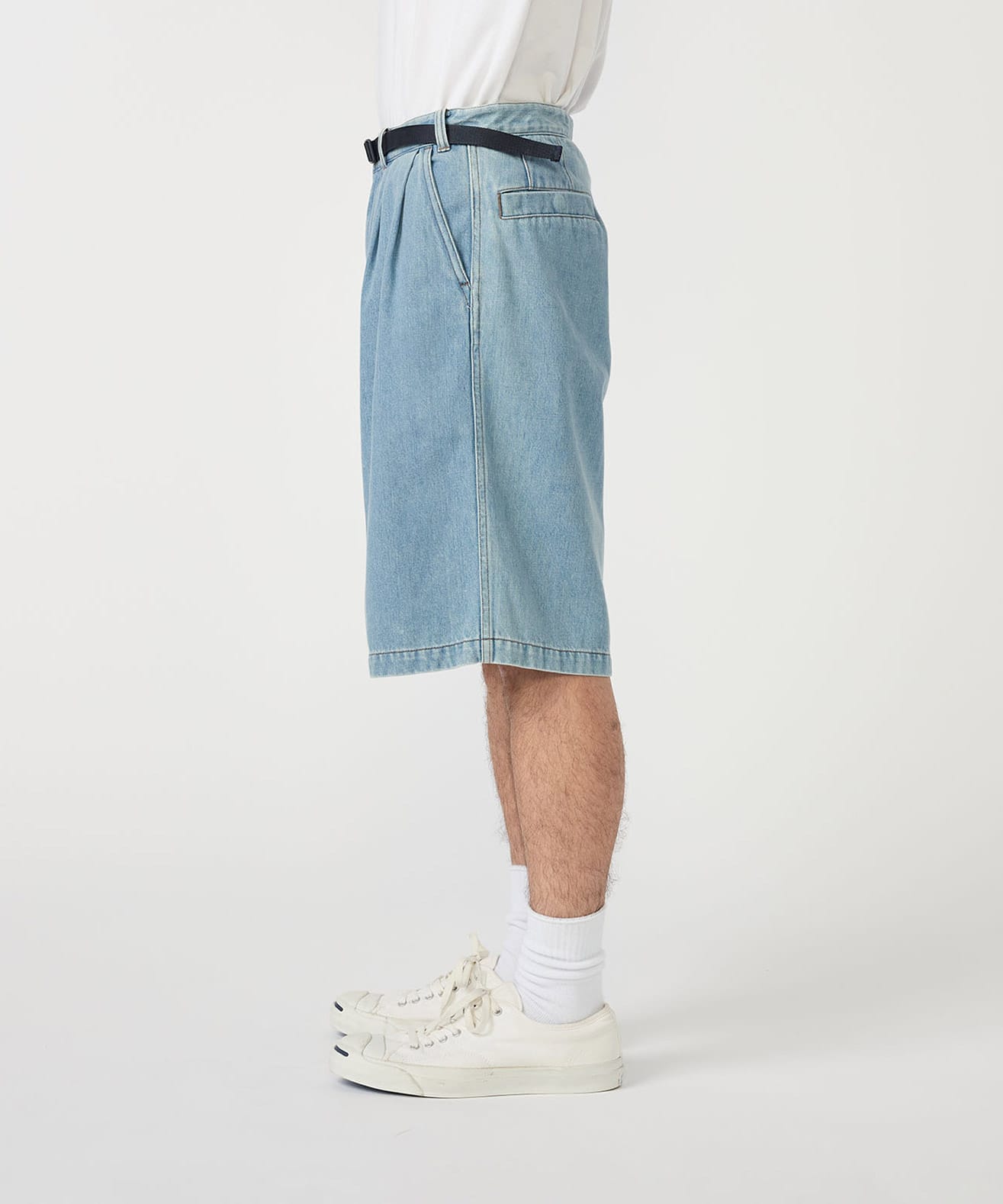THE NORTH FACE PURPLE LABEL Denim Tuck Field Shorts Indigo Bleachの画像