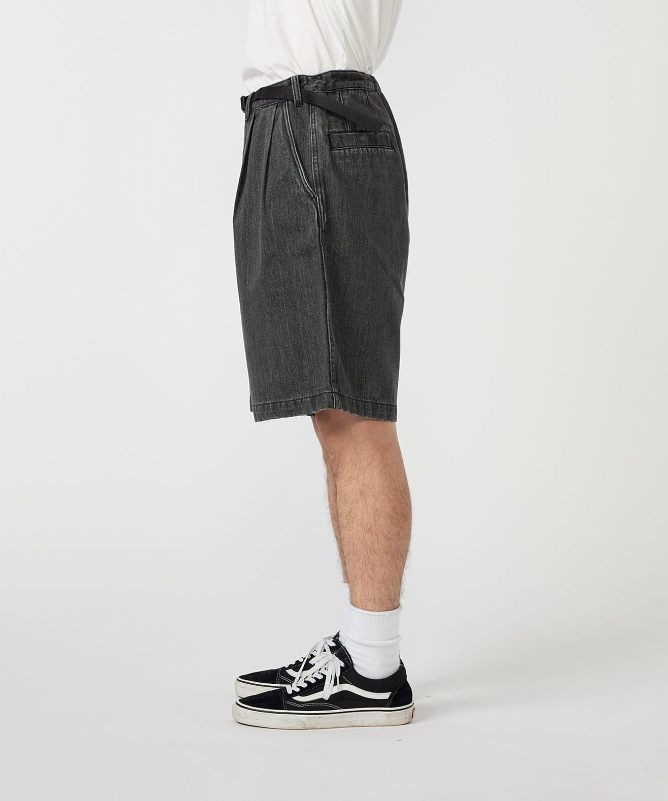THE NORTH FACE PURPLE LABEL Denim Tuck Field Shorts Grayの画像