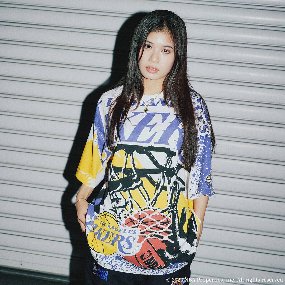 TOKYO23 NBA Over print T-shirts LAKERS 23FW-Sの画像