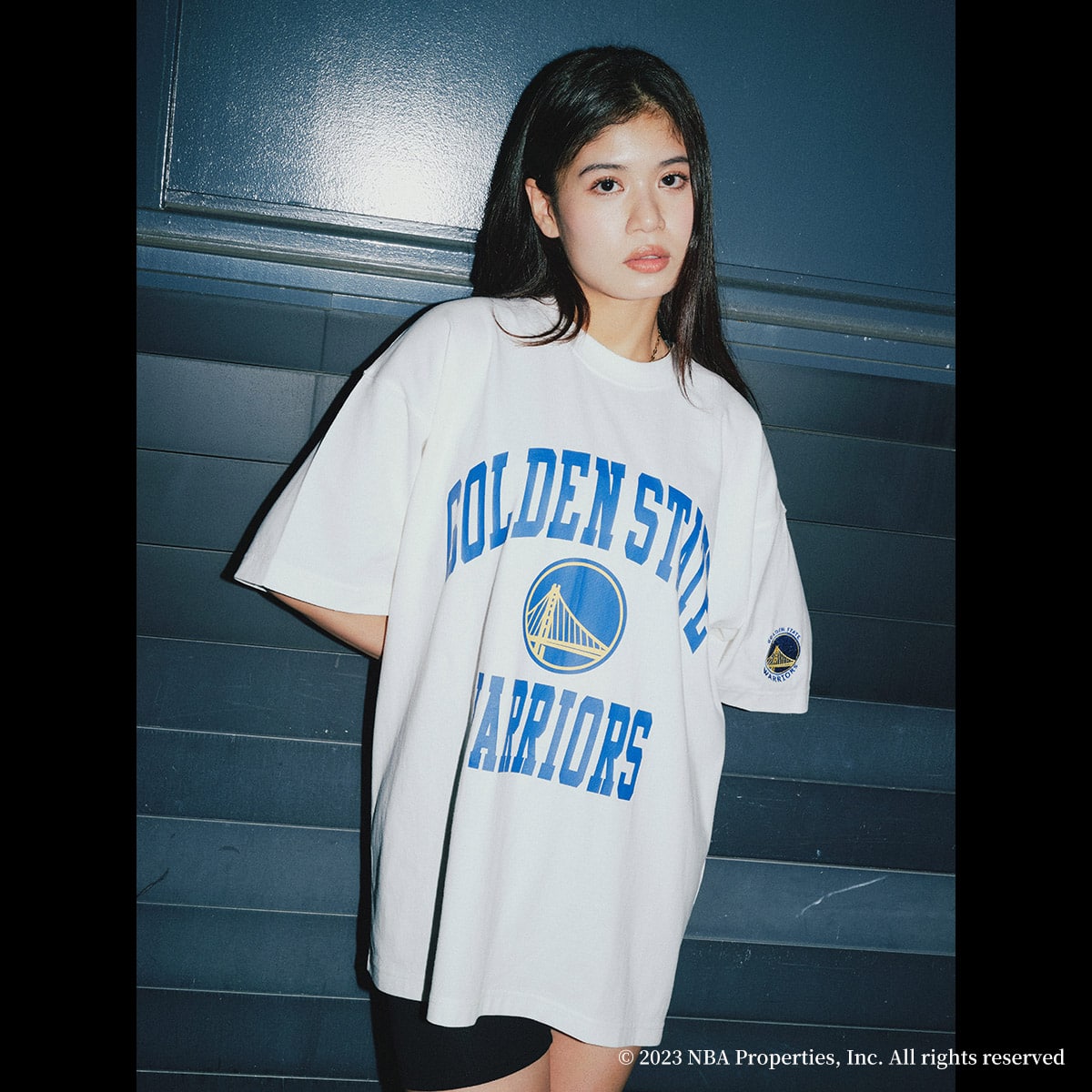 TOKYO23 NBA Team Logo T-Shirt WHITE×WARRIORS 23FW-Sの画像