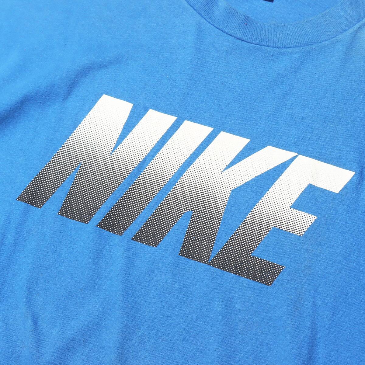 Nike Logo T Shirts 90年前後 Used Blue fa I