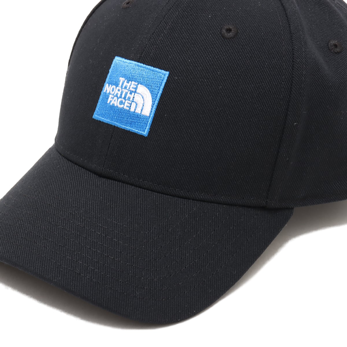 THE NORTH FACE SQUARE LOGO CAP ブラックxヒーローブルーの画像