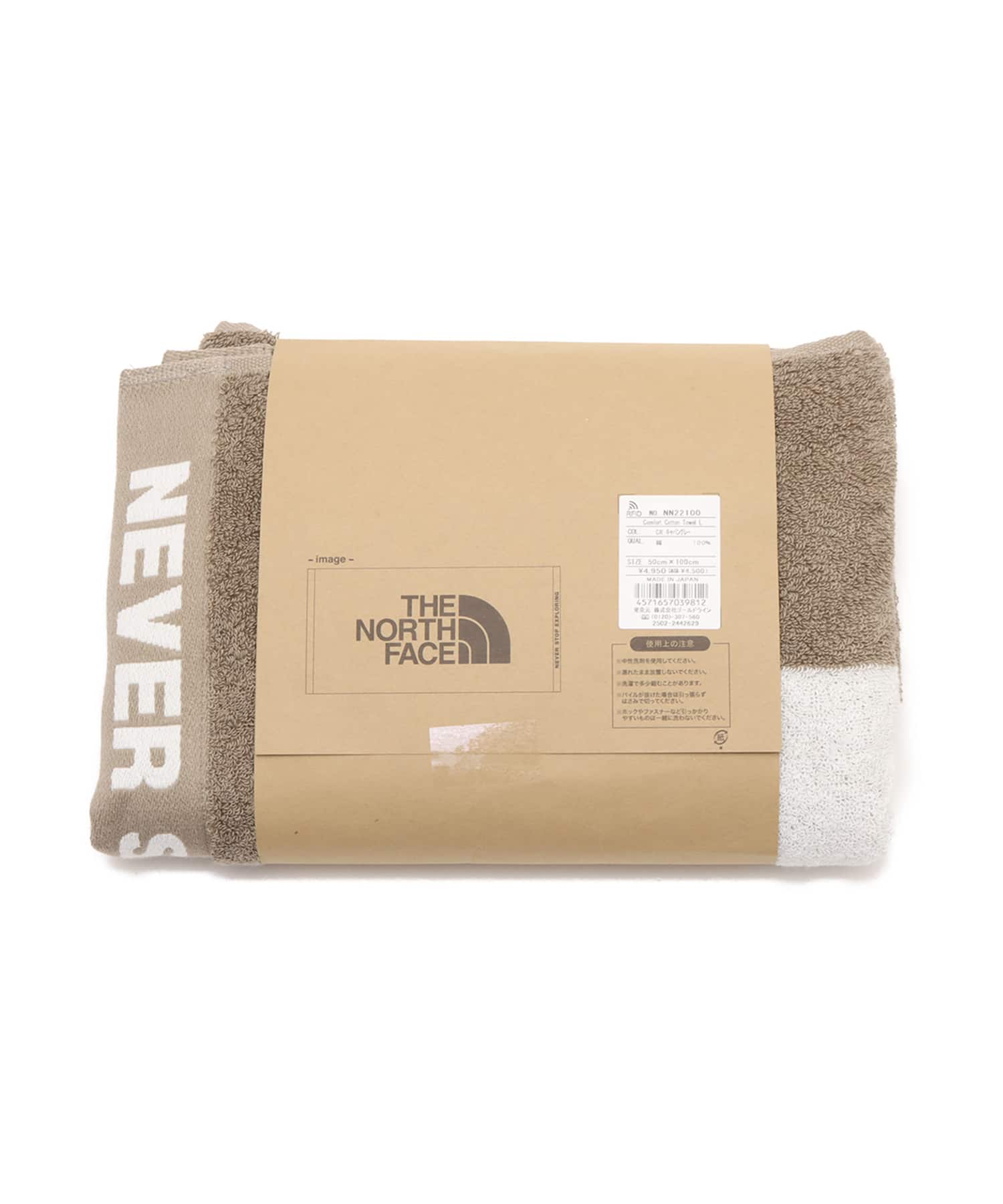 THE NORTH FACE COMFORT COTTON TOWEL L キャバングレーの画像