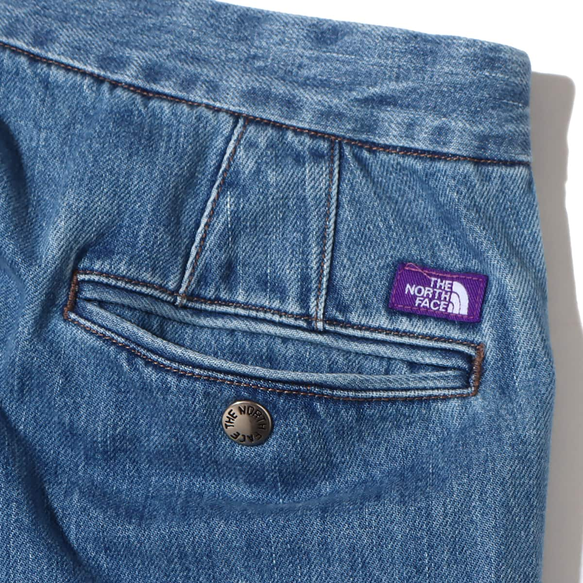 THE NORTH FACE PURPLE LABEL Denim Wide Tapered Pants Indigo Bleach