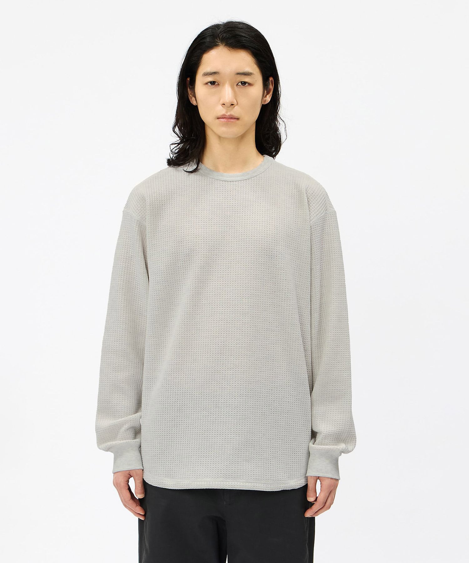 THE NORTH FACE L/S WARM WAFFLE CREW オフホワイトの画像