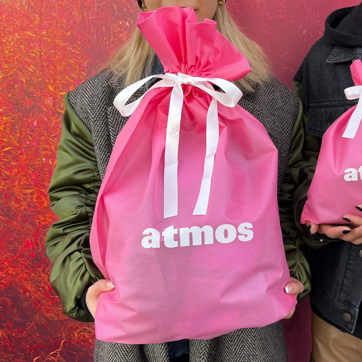 ATMOS PINK GIFT WRAPPING BAG NEW L ピンク 21FA-I