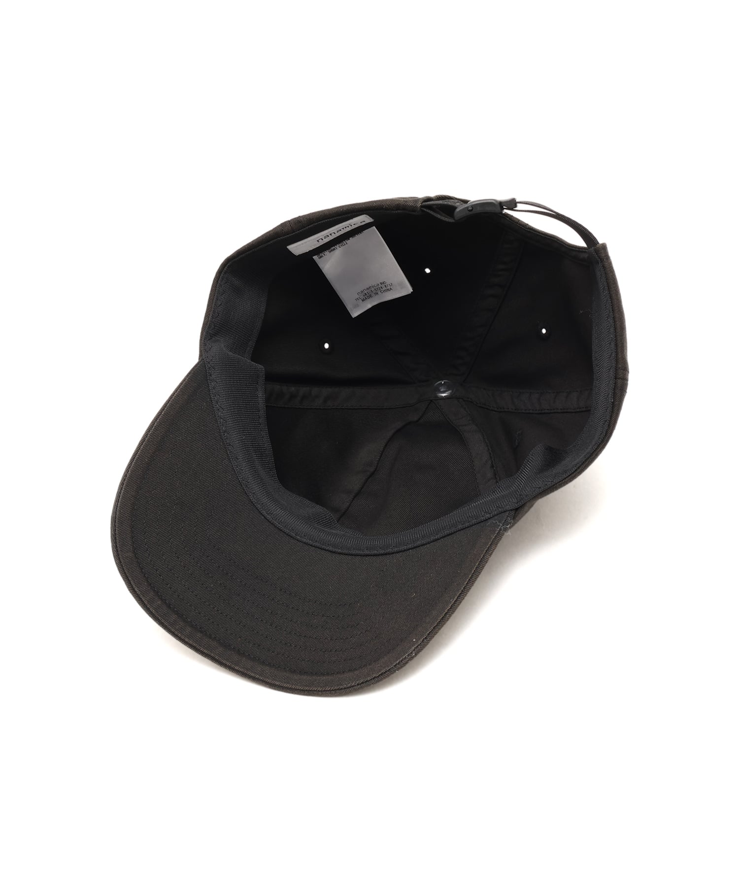 nanamica WASHED CHINO CAP BLACKの画像