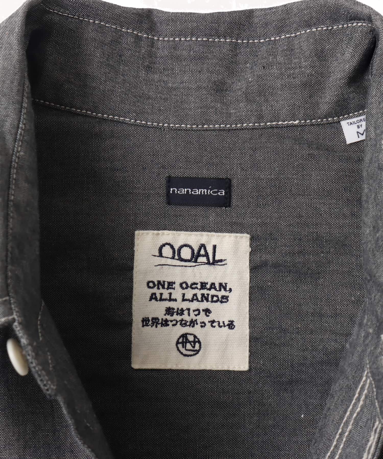 nanamica Regular Collar Chambray Shirt Grayの画像