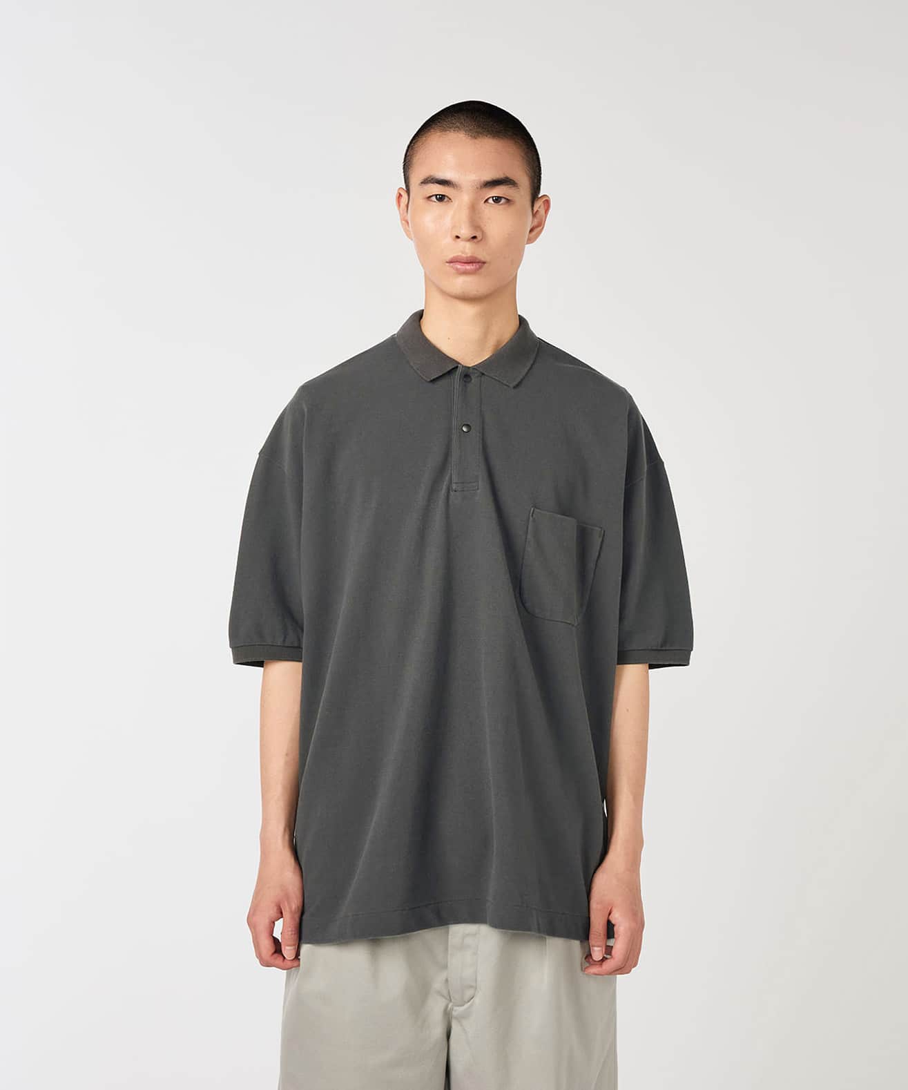 nanamica S/S Polo Shirt Charcoalの画像