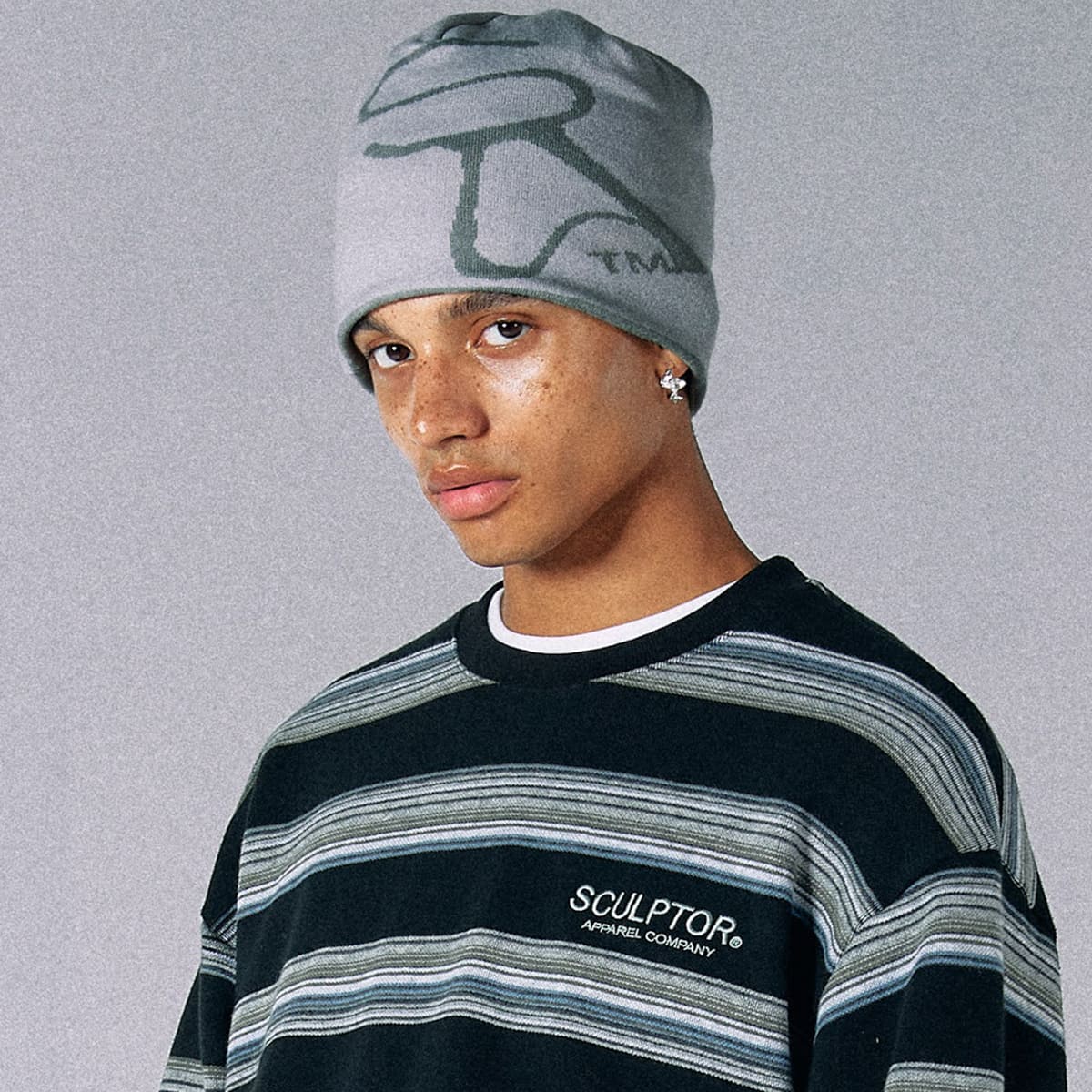 SCULPTOR SA Reversible Beanie GRAY 22FA-I