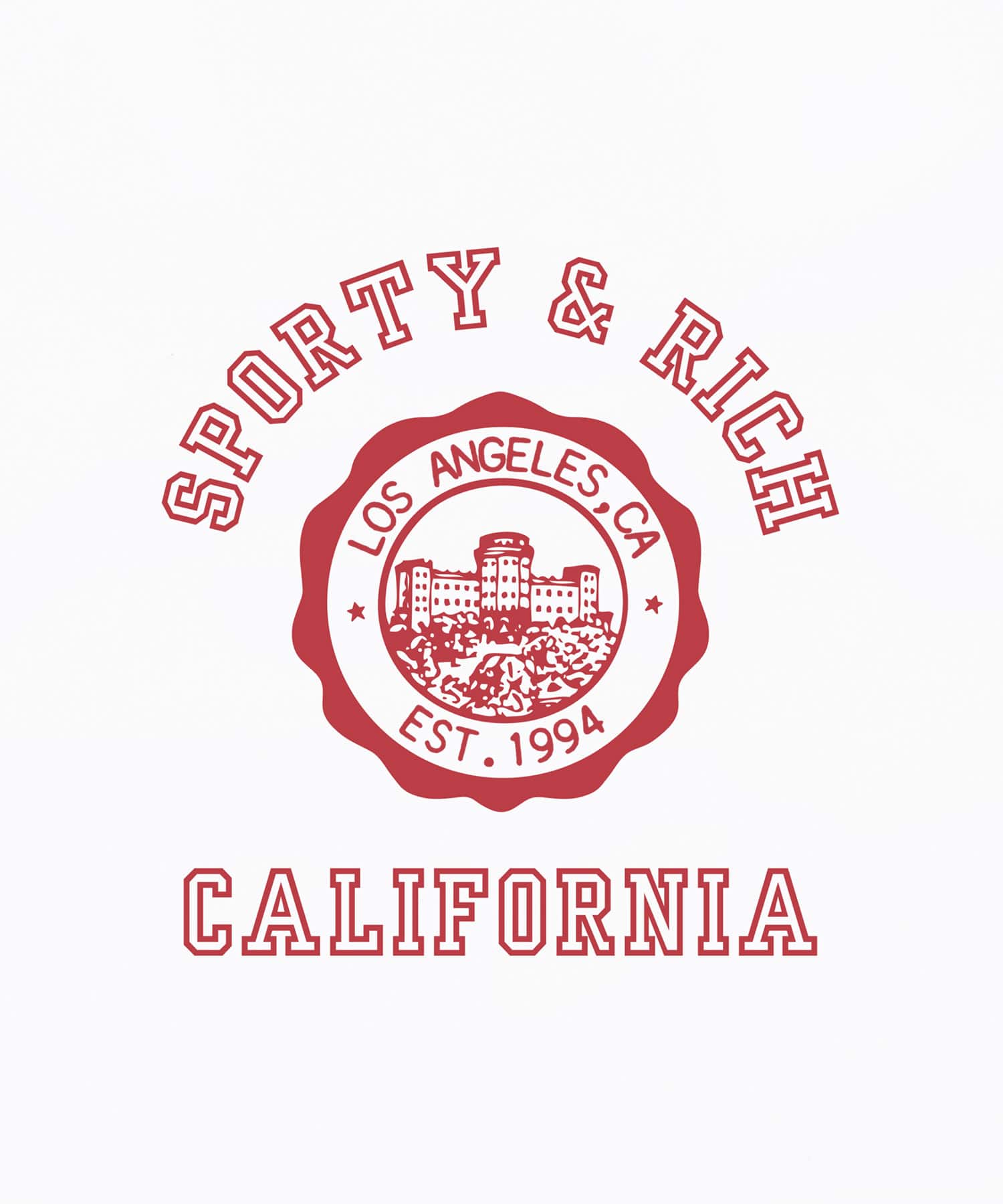 SPORTY＆RICH California Emblem Disco short Whiteの画像