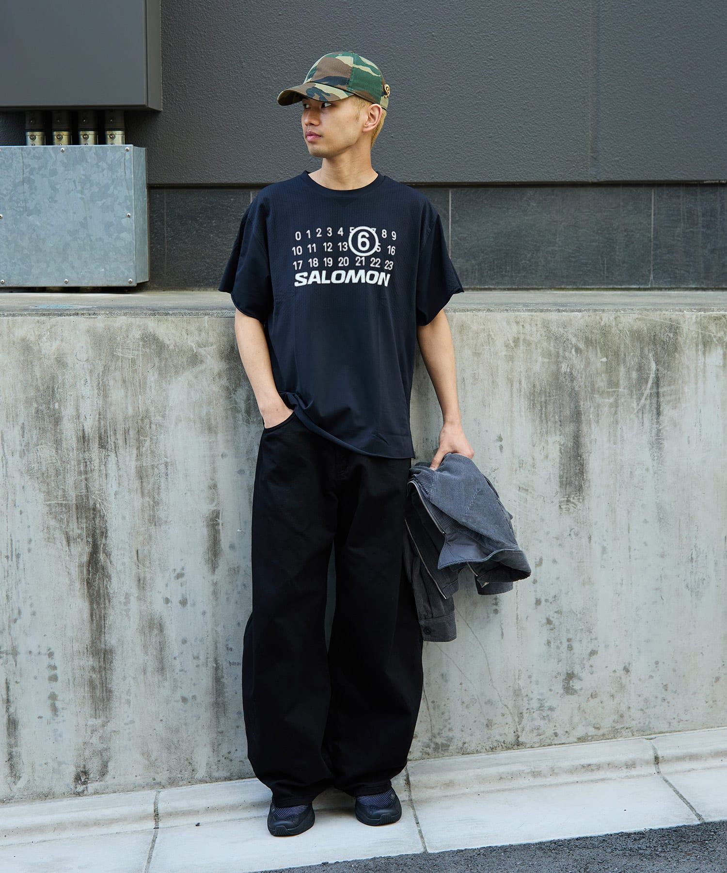 25SS mm6×Salomonサロモン シームレスTシャツ 黒 正規品新品 M