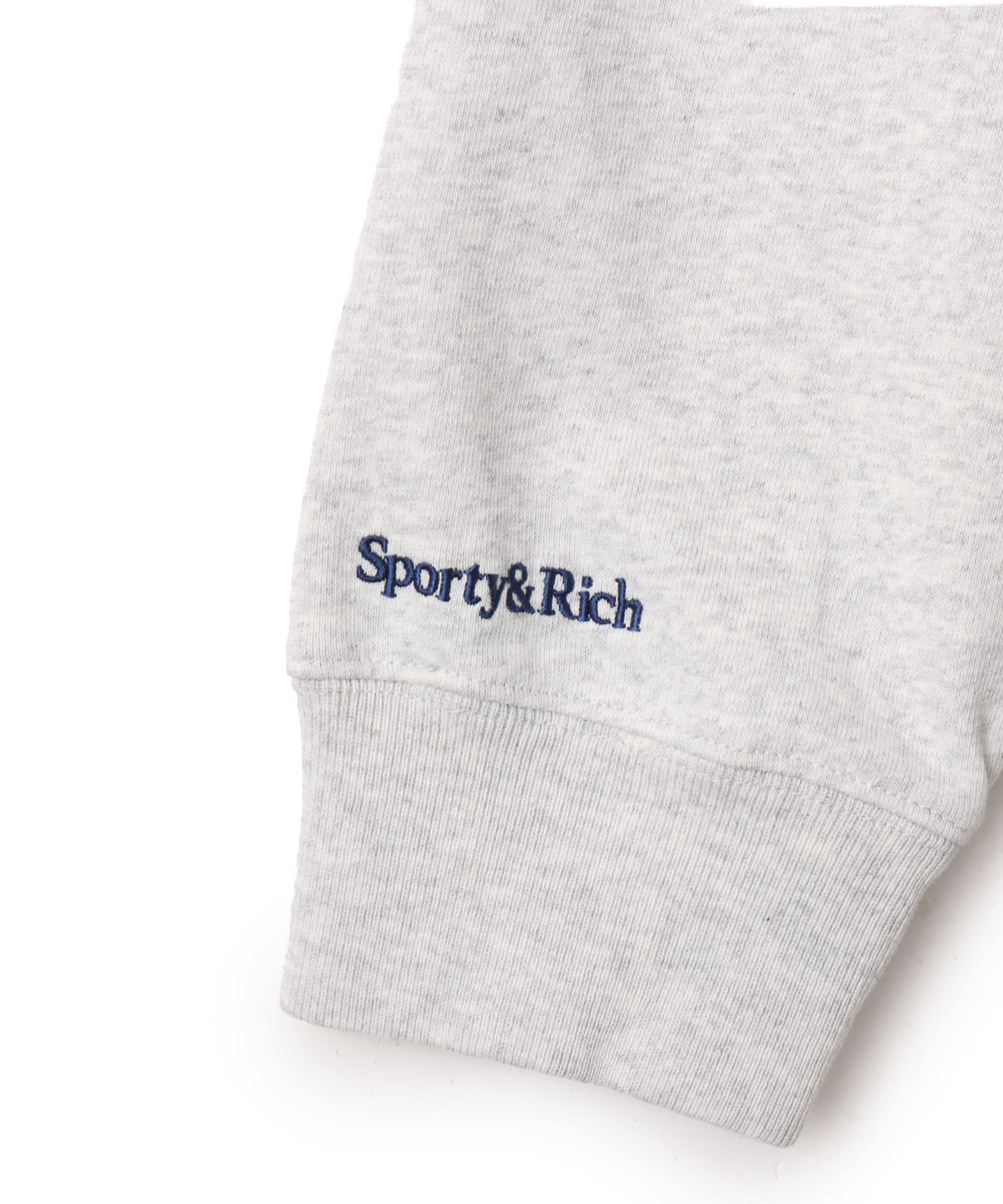 SPORTY＆RICH Heritage Yankees Serif Crewneck Heather Grayの画像