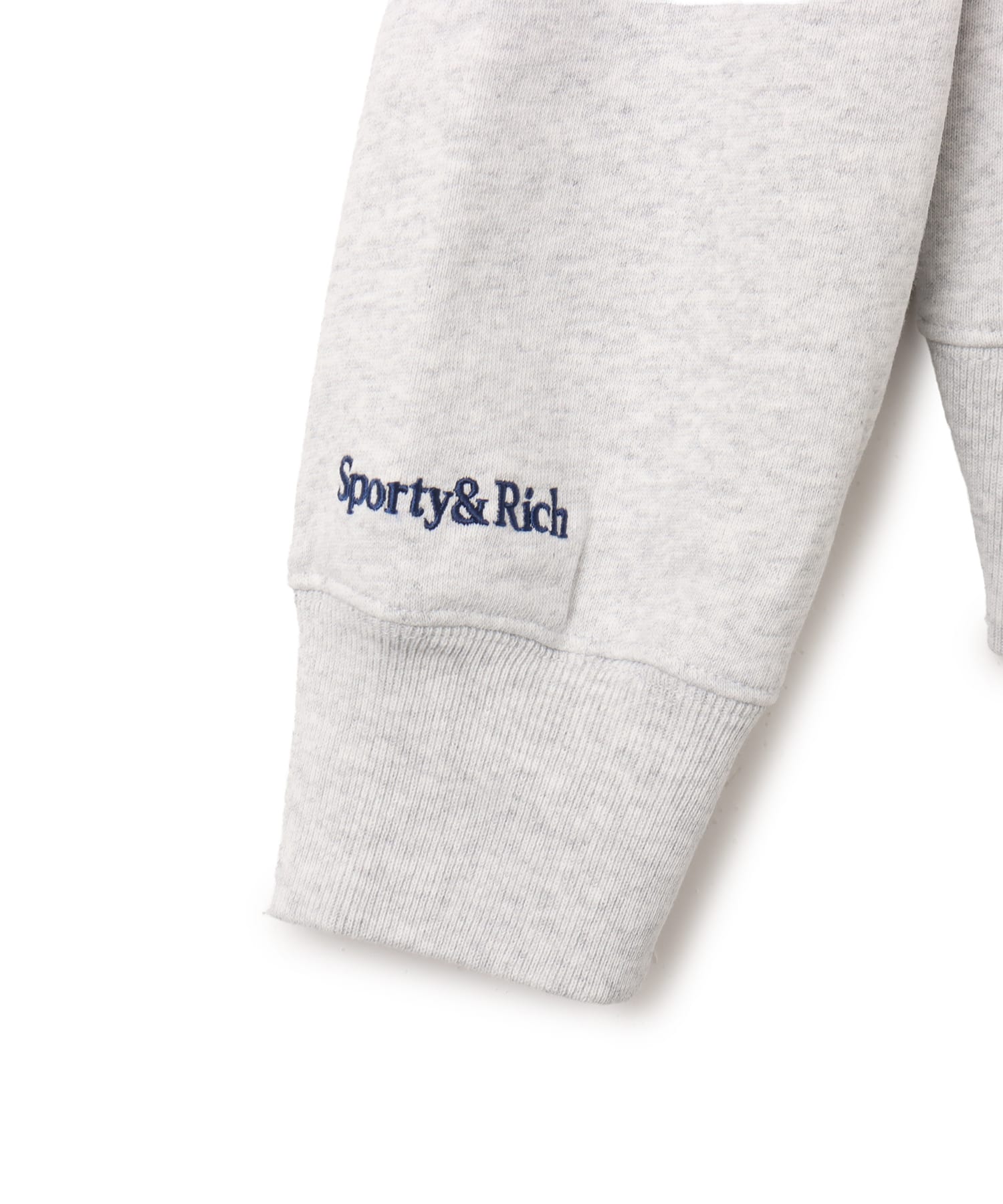 SPORTY＆RICH Heritage Yankees Serif Zip Hoodie Heather Grayの画像