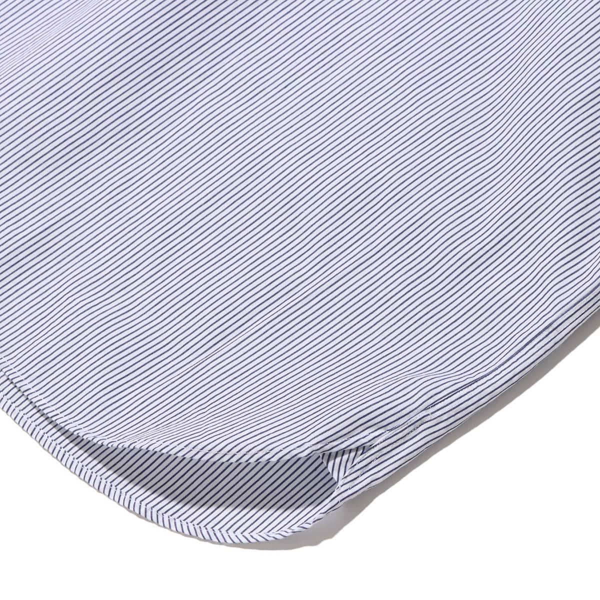 nanamica Regular Collar Stripe Wind Shirt Navy 23FA-Iの画像