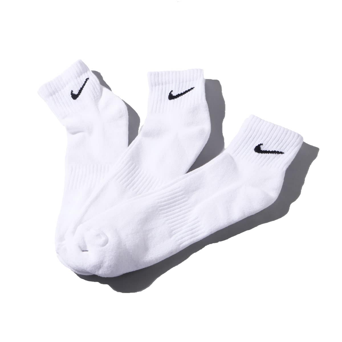 NIKE U NK EVERYDAY CUSH ANKLE 3PR WHITE/BLACKの画像