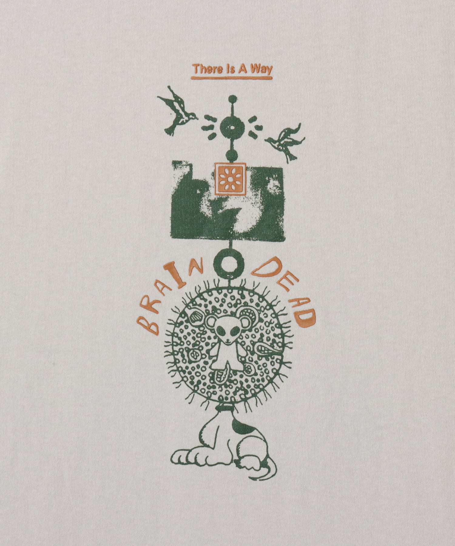 BRAIN DEAD THERE IS A WAY T-SHIRT GREYの画像