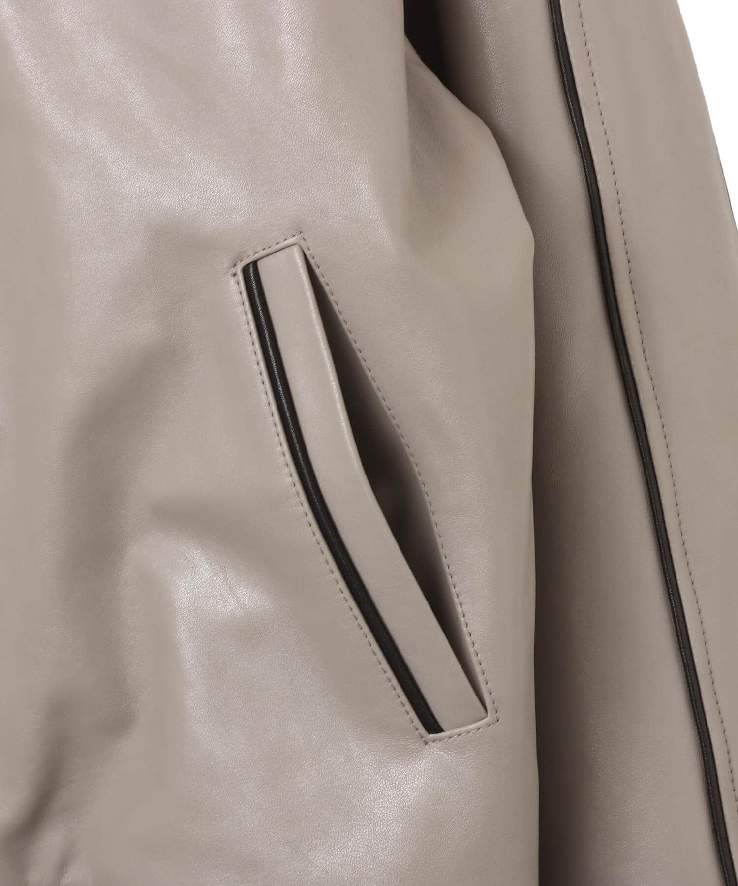 TOKYO 23 Leather Stadium Jacket GRAYの画像