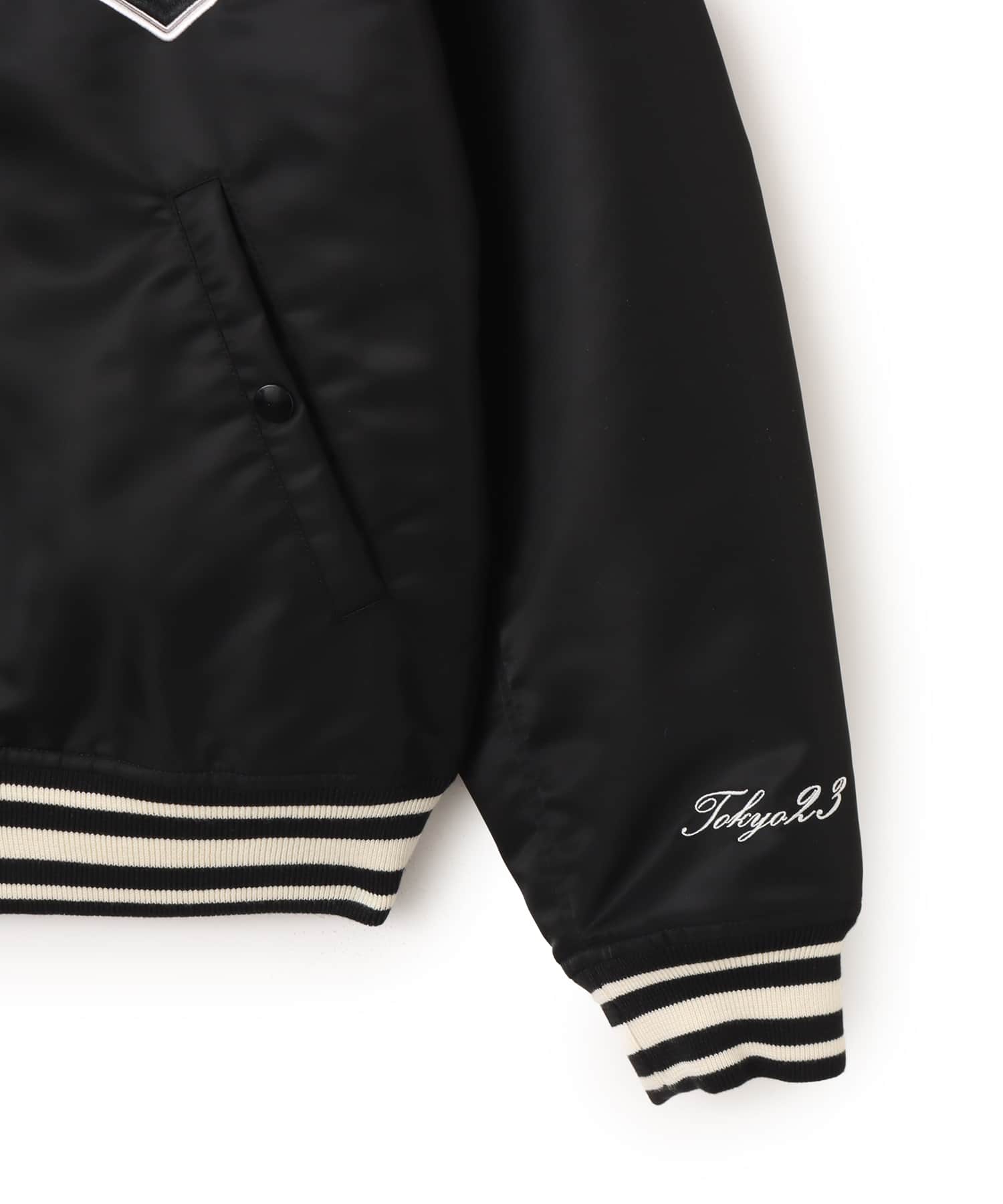 TOKYO 23 Patch Logo Varsity Jacket BLACKの画像
