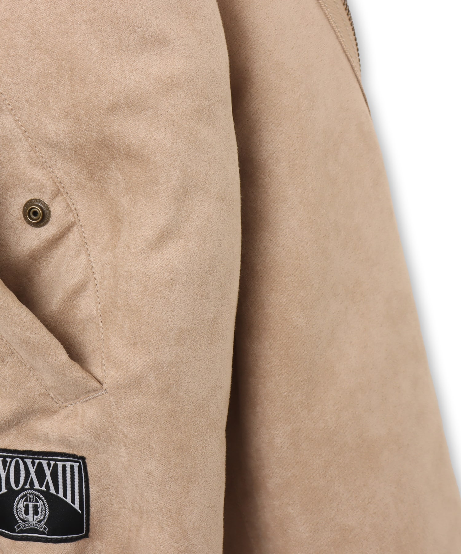 TOKYO 23 Faux Suede Bomber Jacket BEIGEの画像