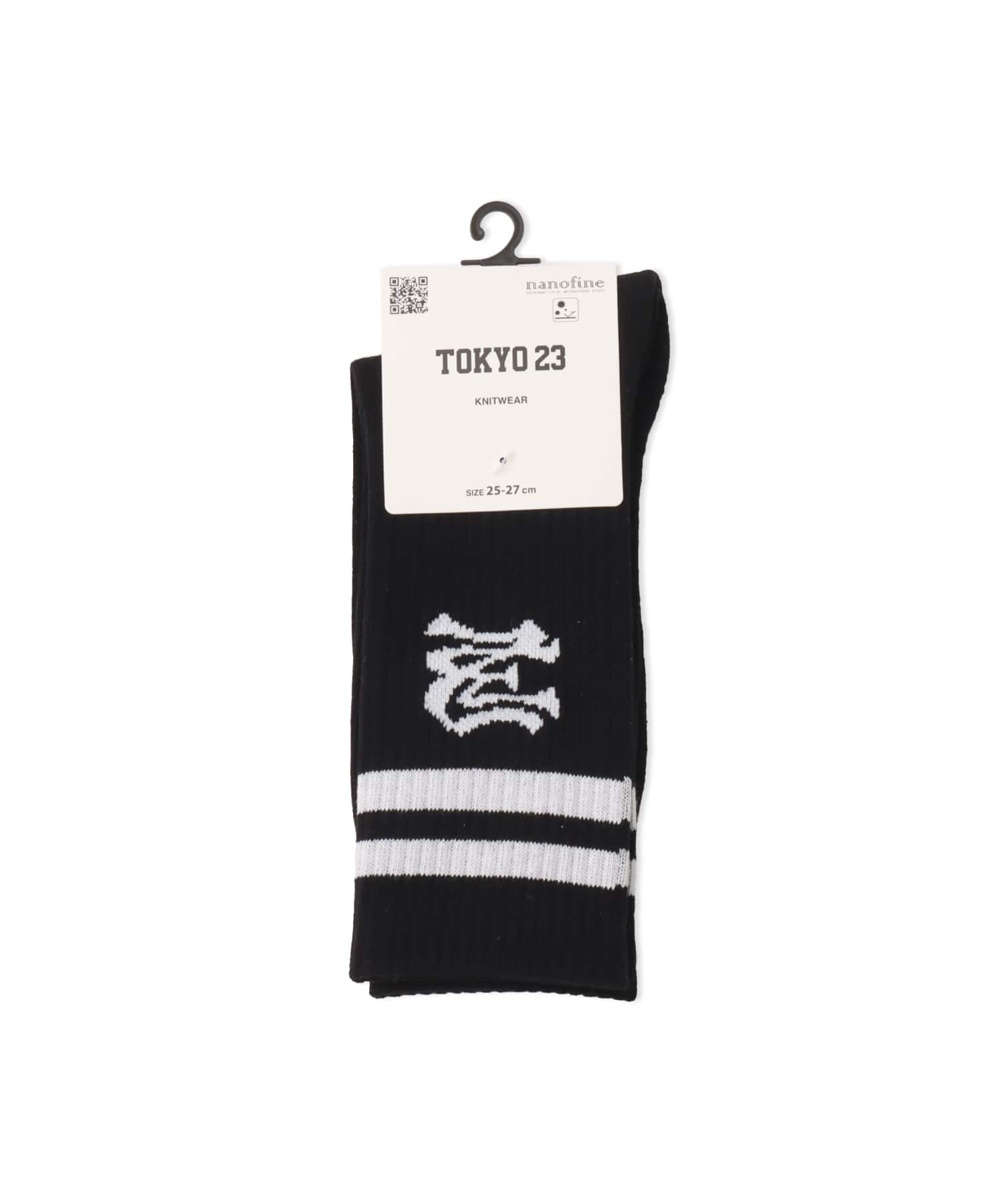 TOKYO 23 Line Logo Socks BLACKの画像