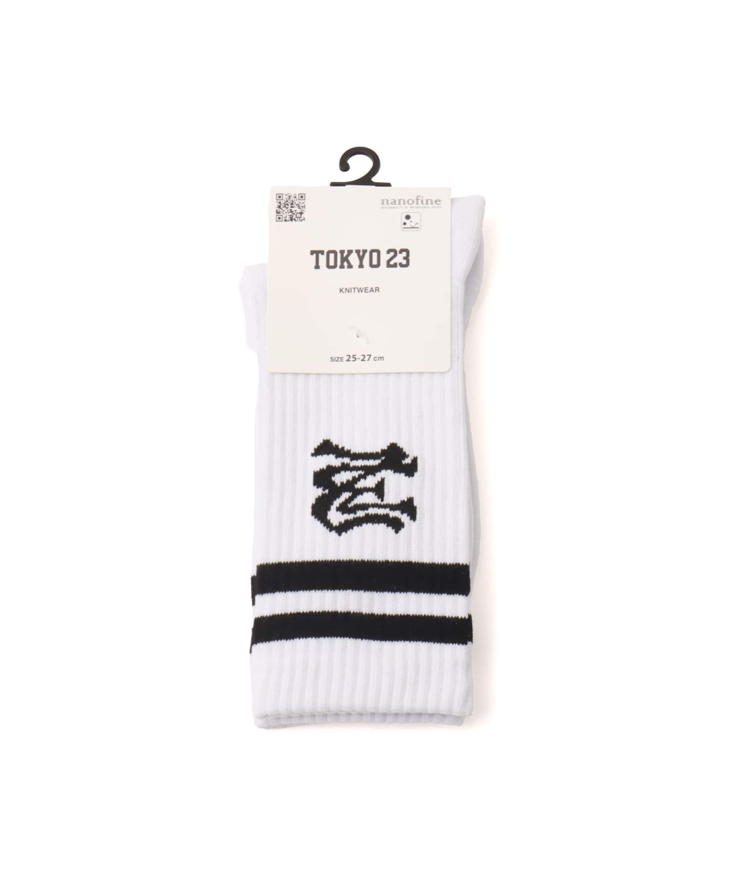 TOKYO 23 Line Logo Socks WHITEの画像