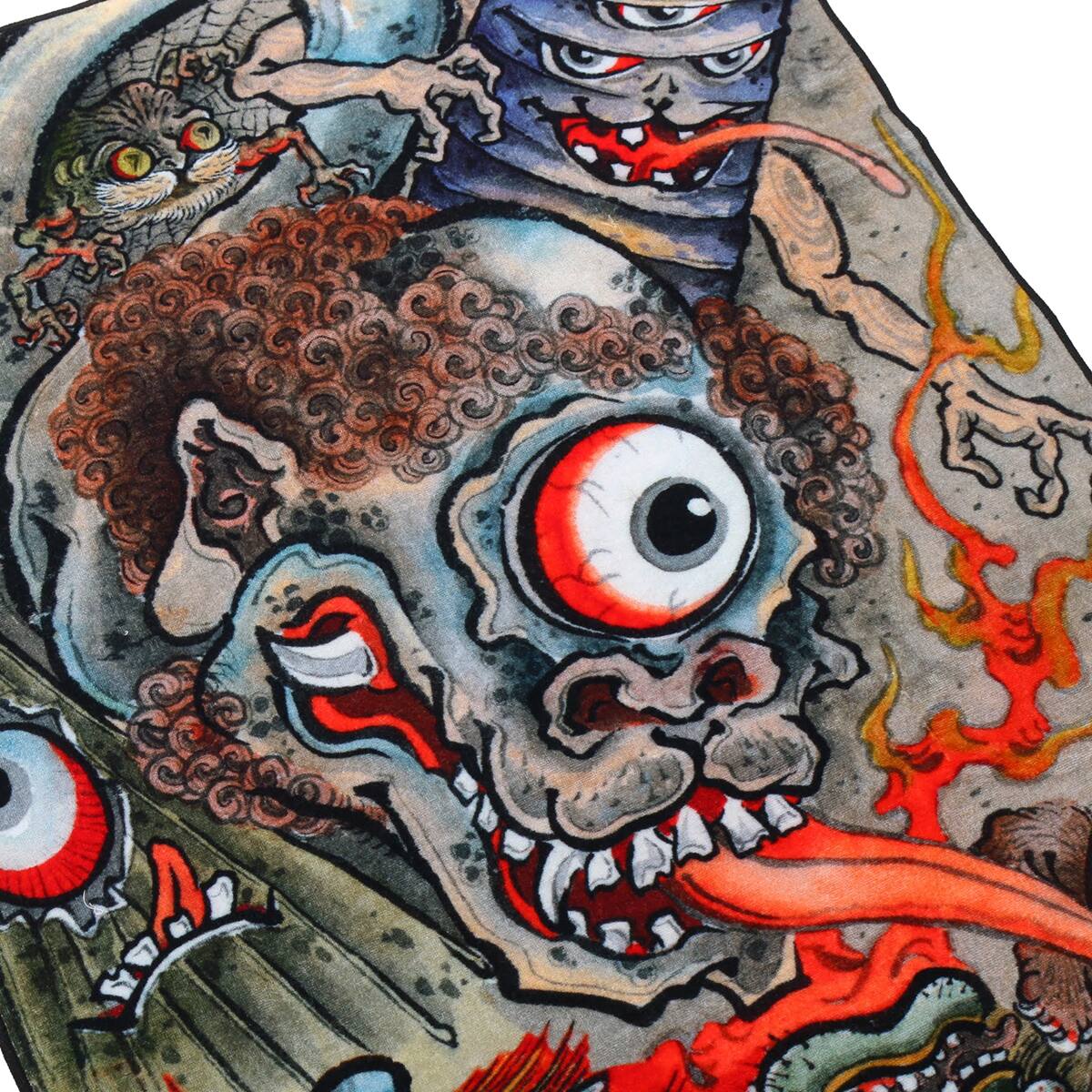 THREE TIDES TATTOO GANJI YOKAI BATH TOWEL GREY 20SU-Iの画像