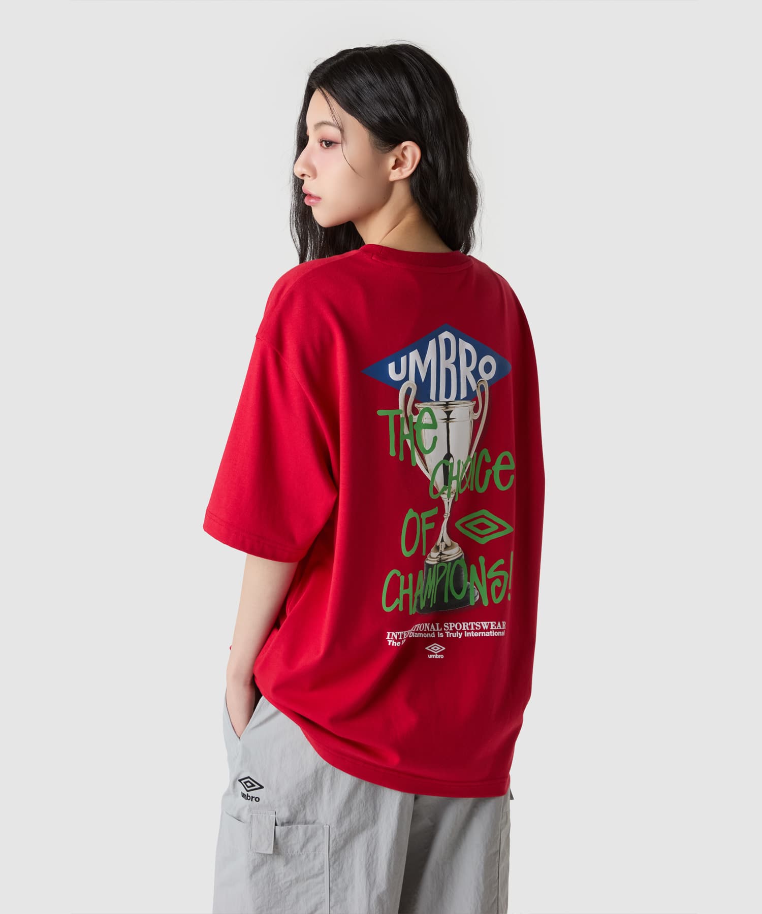 UMBRO 【KOREA COLLECTION】TROPHY SHORTS SLEEVE T-SHIRTS レッドの画像