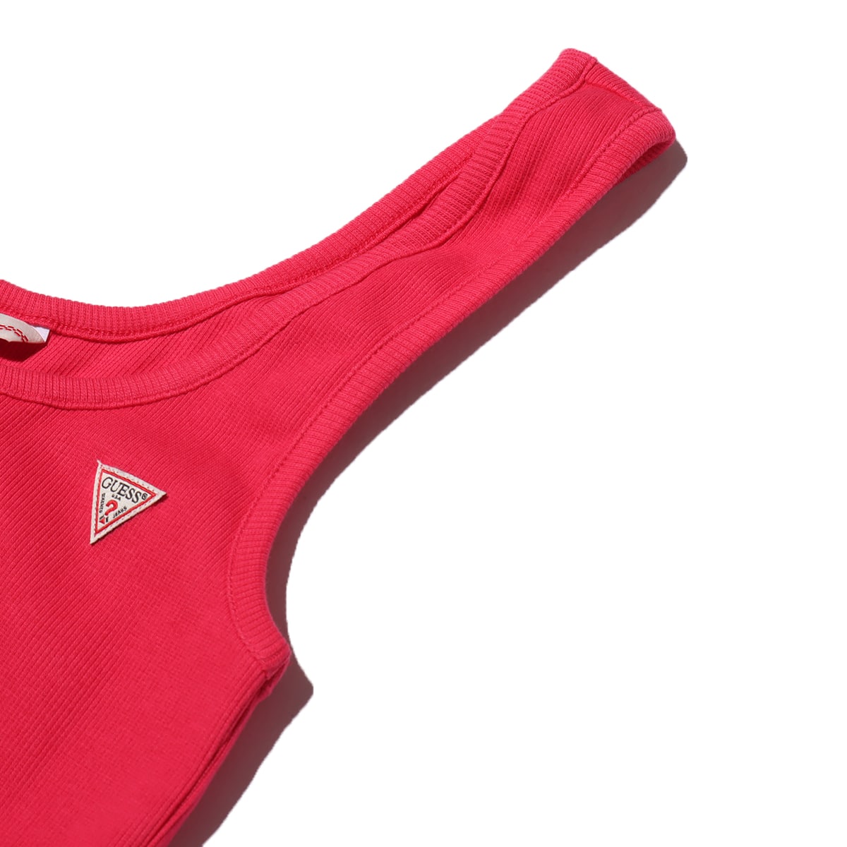 GUESS SL GUESS LOGO CROP TANK PINK 21SS-Iの画像