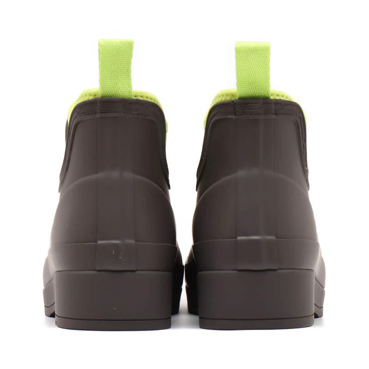 HUNTER WOMENS PLAY CHELSEA NEOPRENE BOOT Sheep/Acid Green の画像