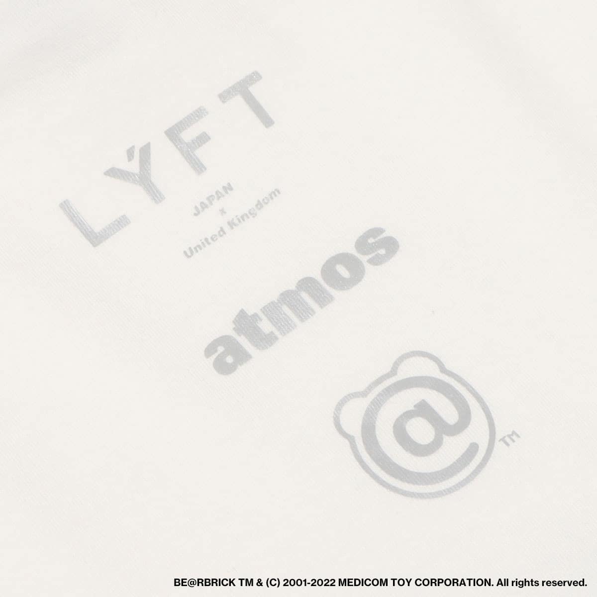 LYFT × BE@RBRICK × atmos Big T-Shirt WHITE 22SU-I