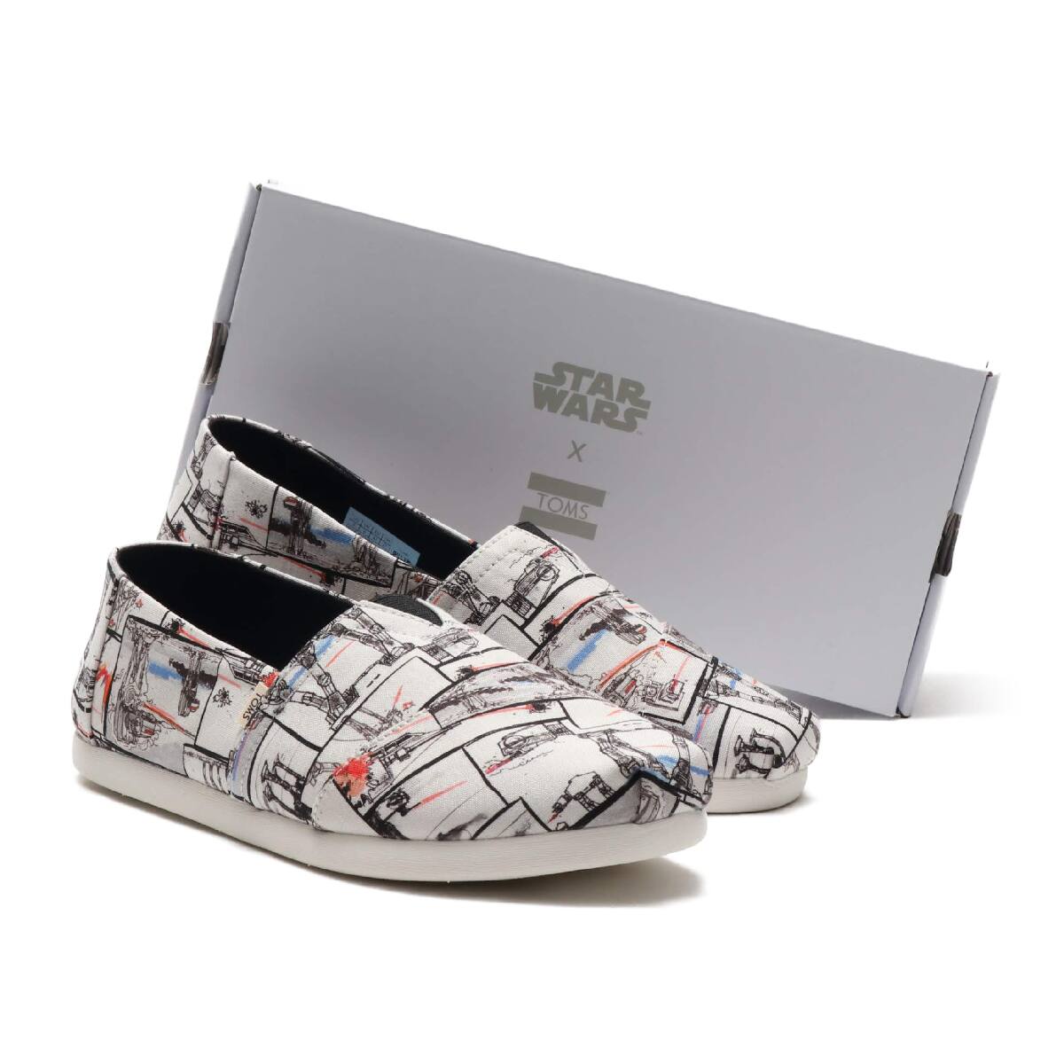 TOMS MENS Star Wars ALPARGATA 3.0 AT Print White Star Wars AT Print 21FA-Iの画像