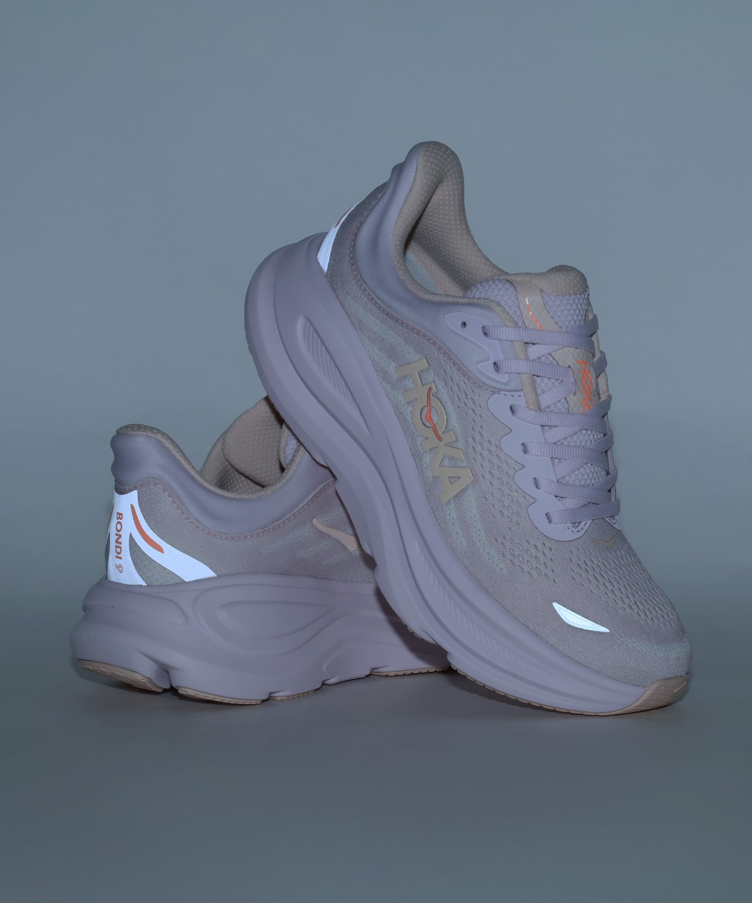 HOKA BONDI 9 LILAC CREAM / TANGERINE GLOWの画像