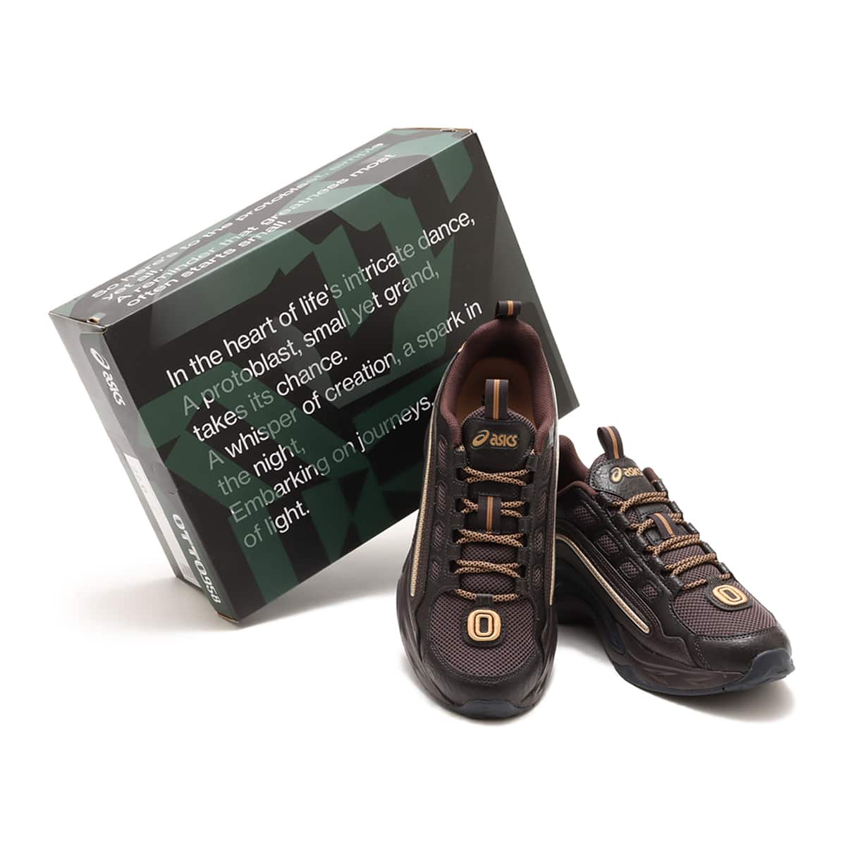 asics PROTOBLAST-CMLVIII DARK BROWN/PURE GOLDの画像