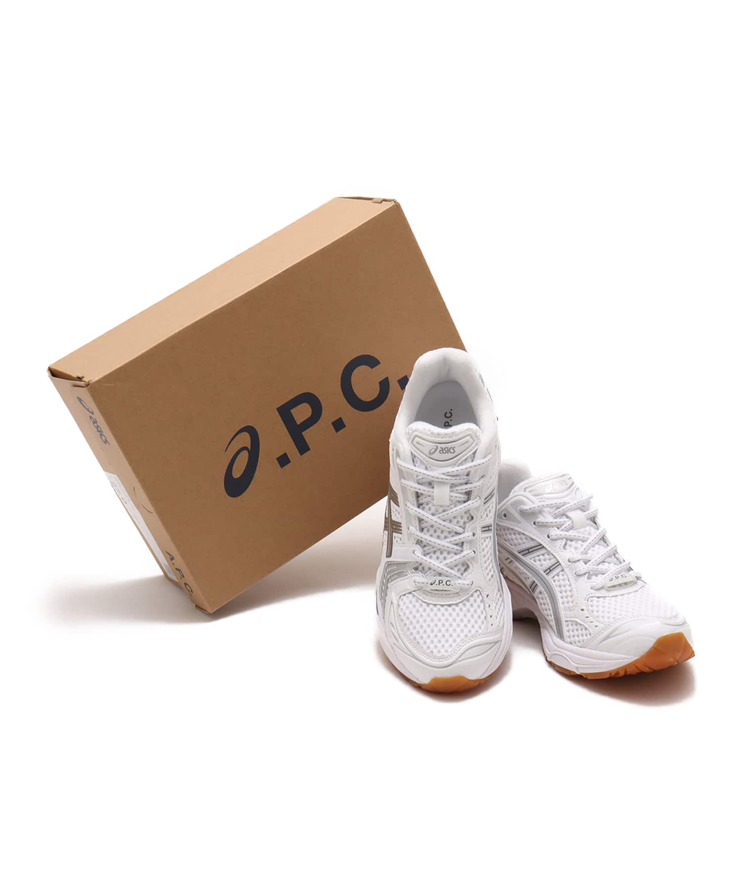 asics GEL-KAYANO 14 A.P.C. WHITE/PURE SILVERの画像
