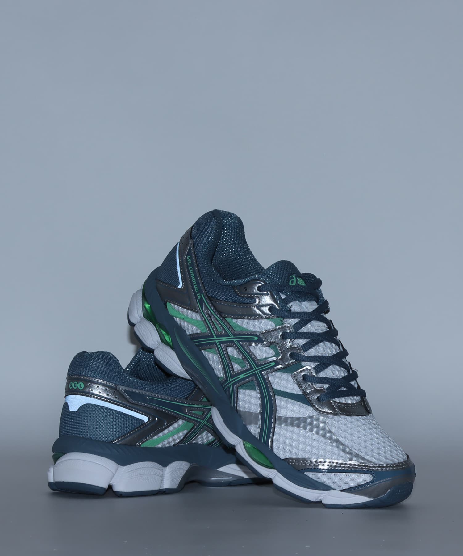 asics GEL-CUMULUS 16 WHITE/IRONCLADの画像