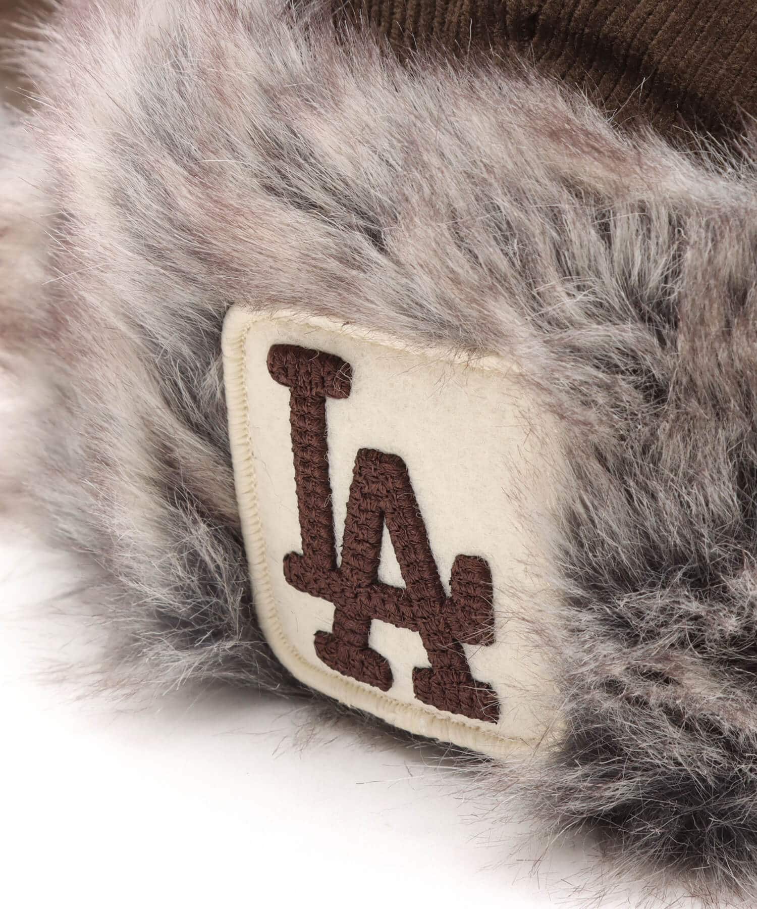 NEW ERA TRAPPER CORDUROY Los Angeles Dodgers BROWNの画像